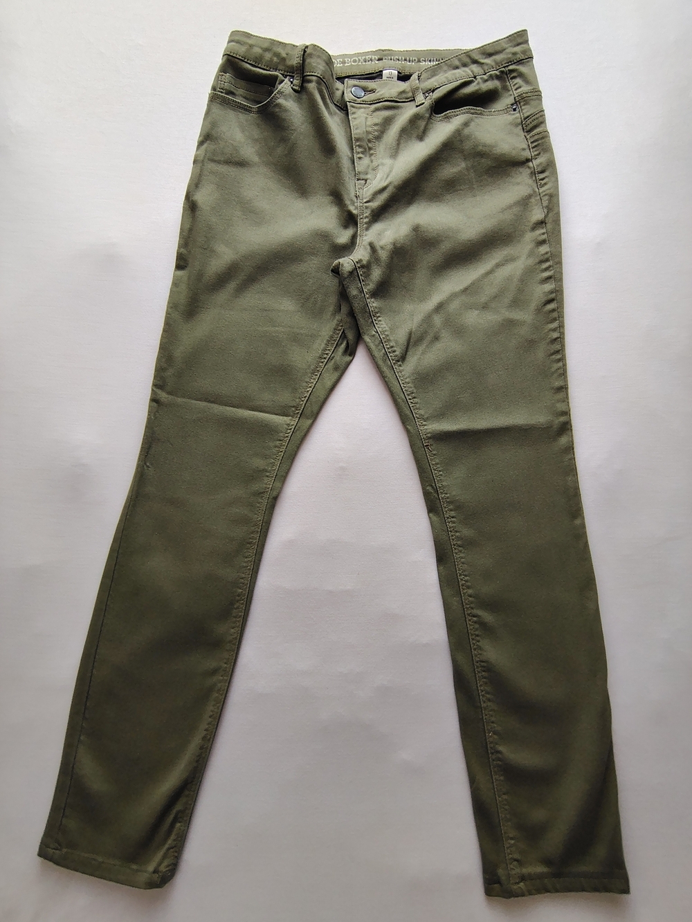 Joe Boxer Olive Green Push-Up Skinny Pants Size 13.